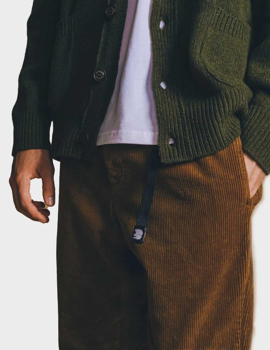 Trendsplant Corduroy pantalón marrón de pana para hombre