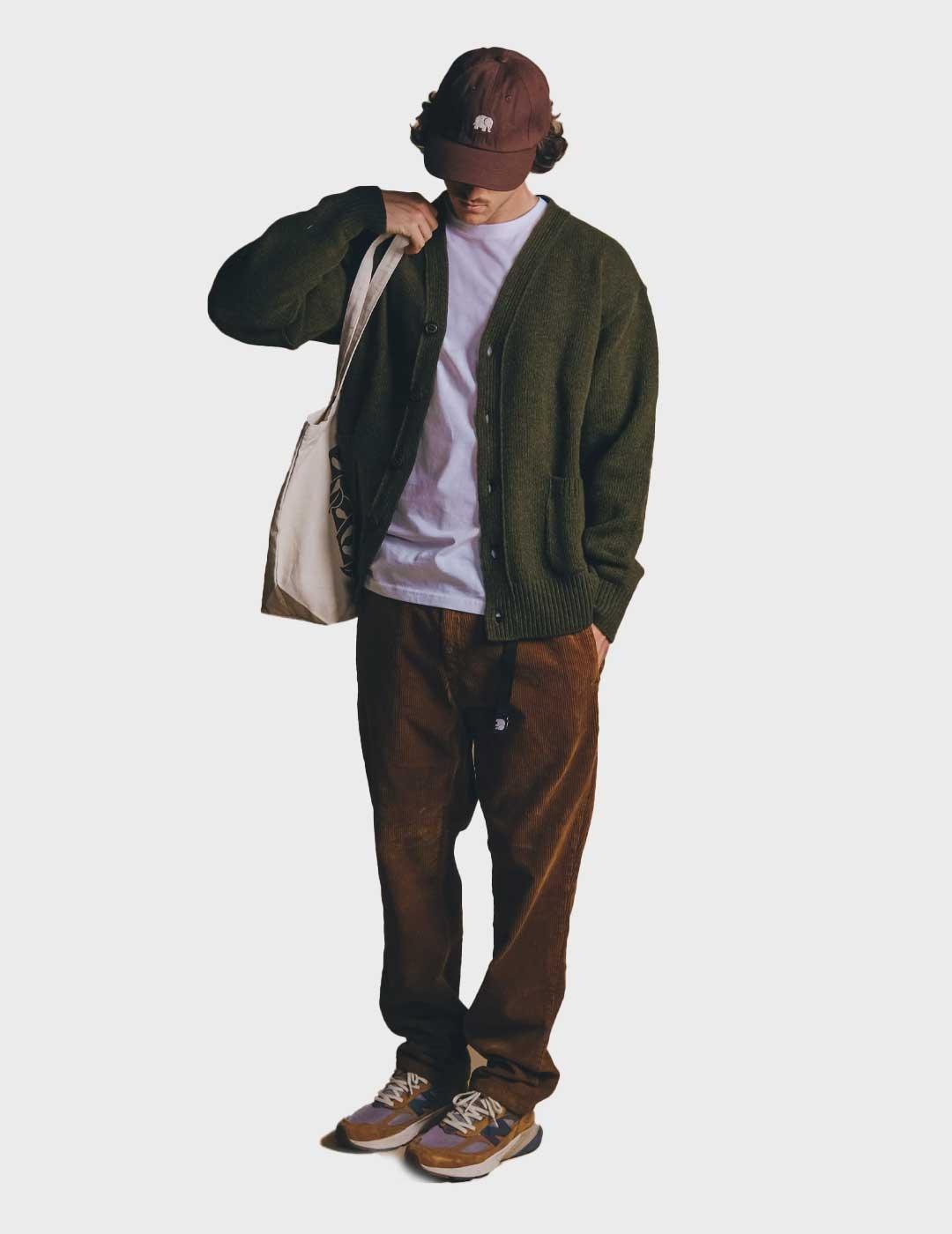 Trendsplant Corduroy pantalón marrón de pana para hombre