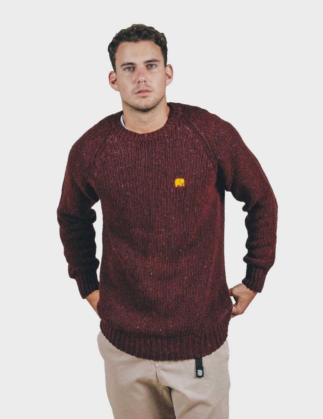 Trendsplant Maigno Knit jersey granate para hombre