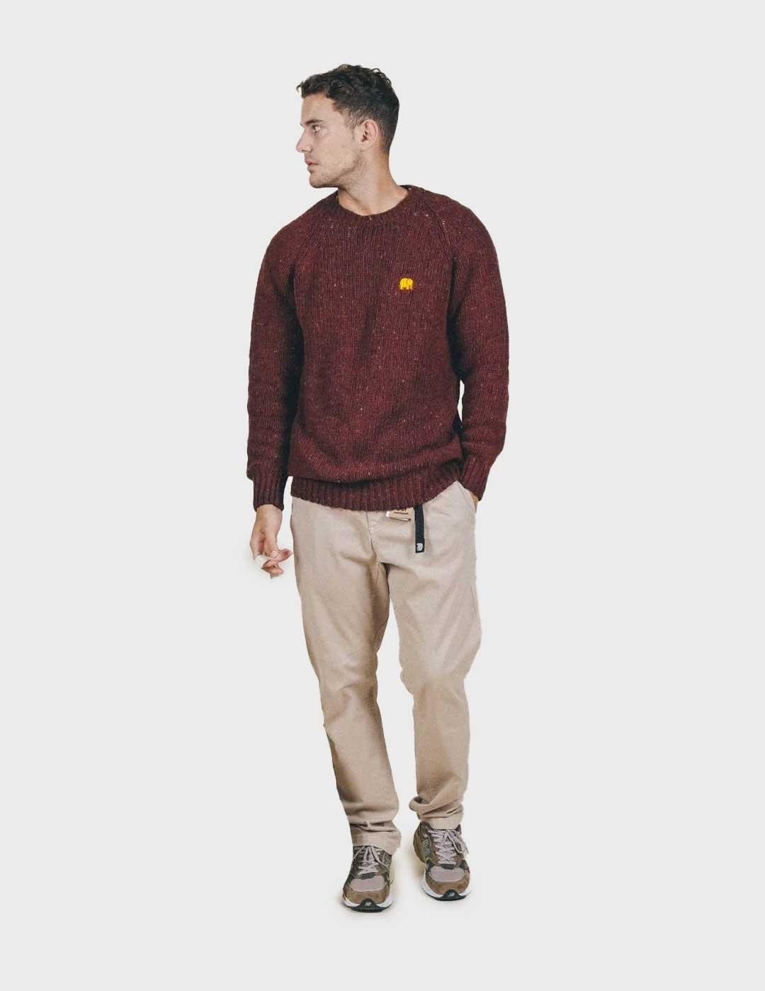 Trendsplant Maigno Knit jersey granate para hombre