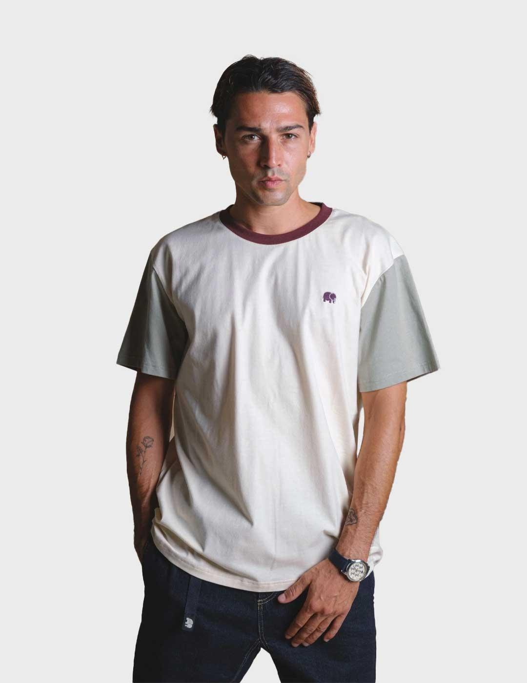 Trendsplant Color Block camiseta blanca para hombre