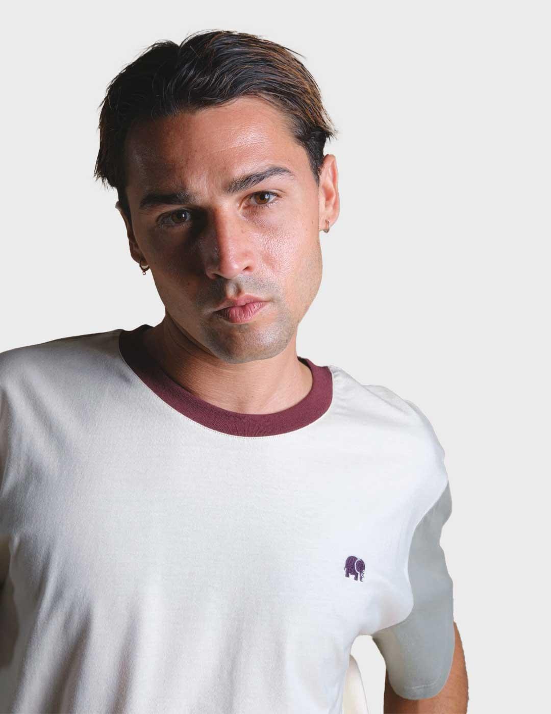 Trendsplant Color Block camiseta blanca para hombre