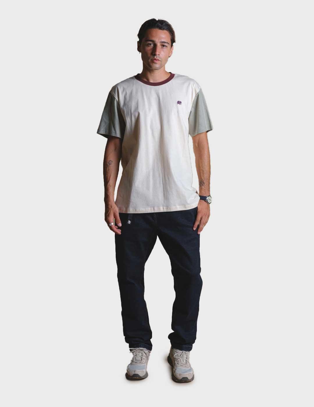 Trendsplant Color Block camiseta blanca para hombre