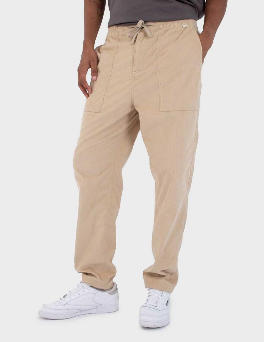 Hurley Baja Straight pantalón beige de pana para hombre