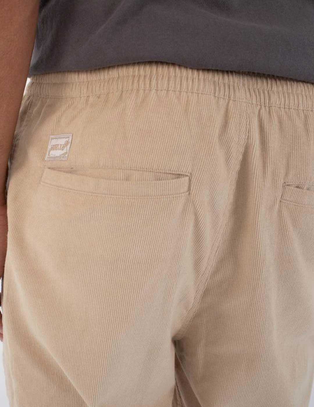 Hurley Baja Straight pantalón beige de pana para hombre