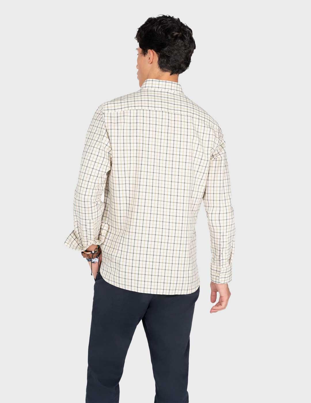 Harper & Neyer Marron Bell camisa beige para hombre