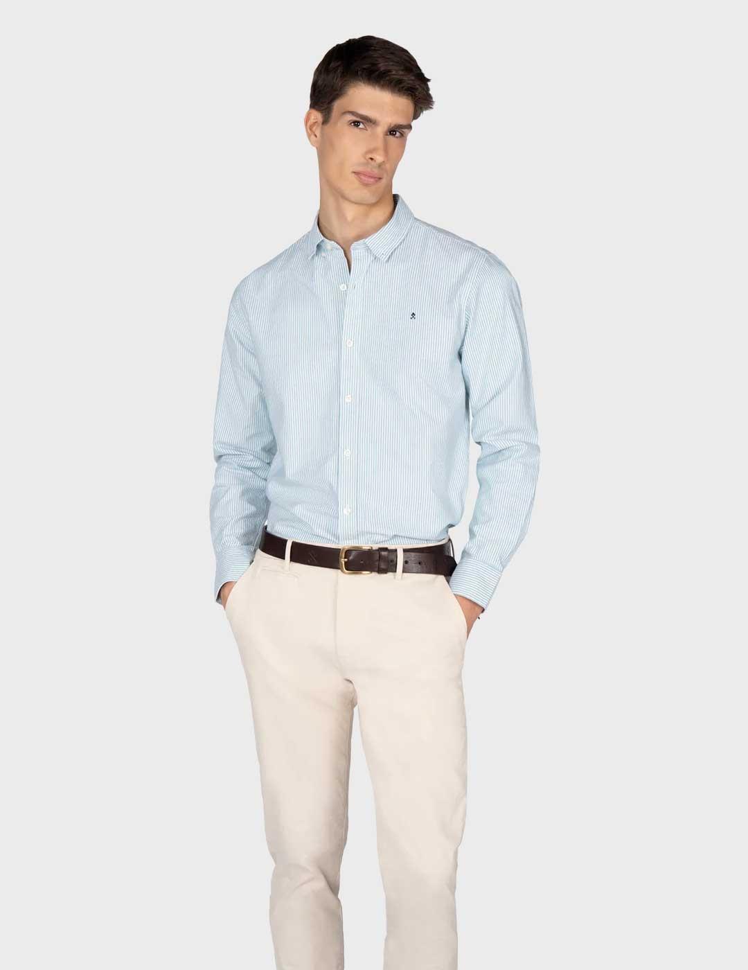 Harper & Neyer Mediterraneo camisa azul para hombre