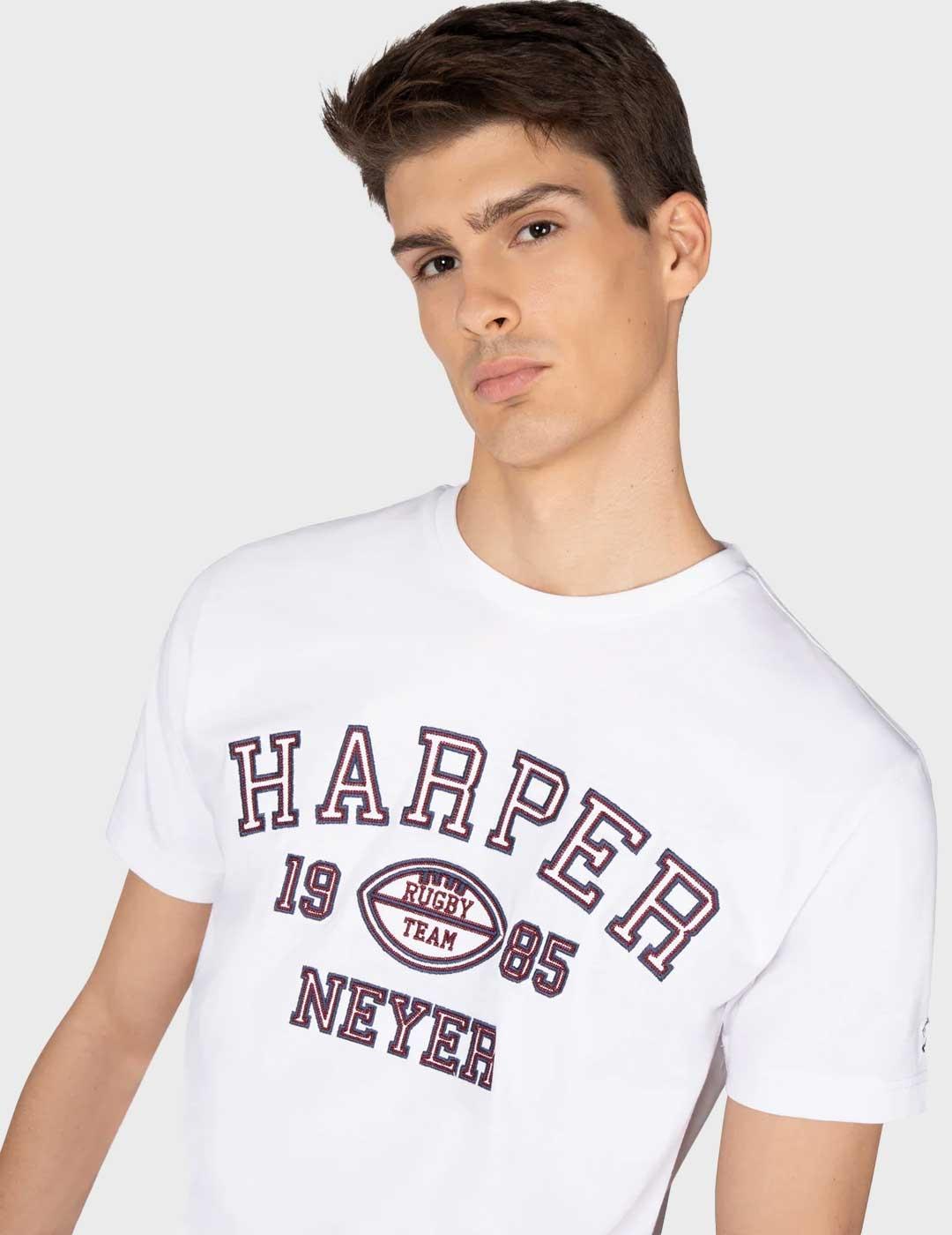 Harper & Neyer Rugby camiseta blanca para hombre