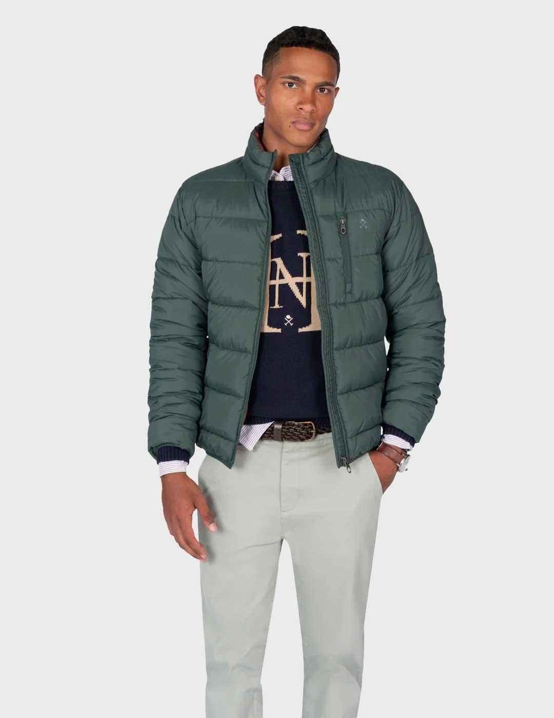 Harper & Neyer Galway parka verde acolchada para hombre