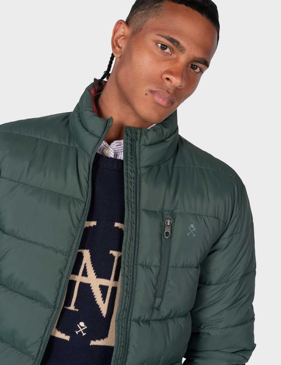 Harper & Neyer Galway parka verde acolchada para hombre