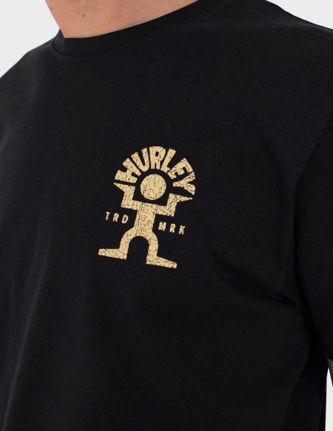 Hurley Dancer camiseta negra para hombre