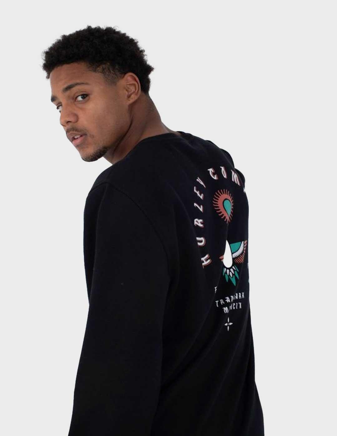 Hurley Eagle High sudadera negra para hombre