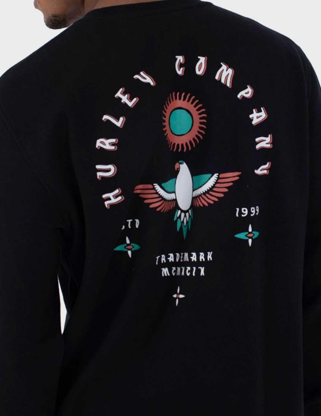 Hurley Eagle High sudadera negra para hombre