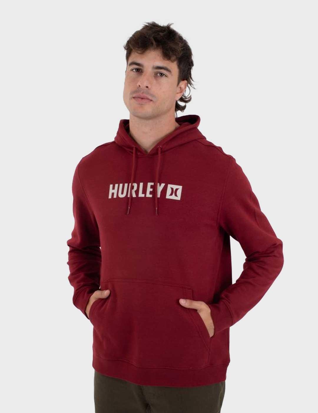 Hurley The Box sudadera granate para hombre