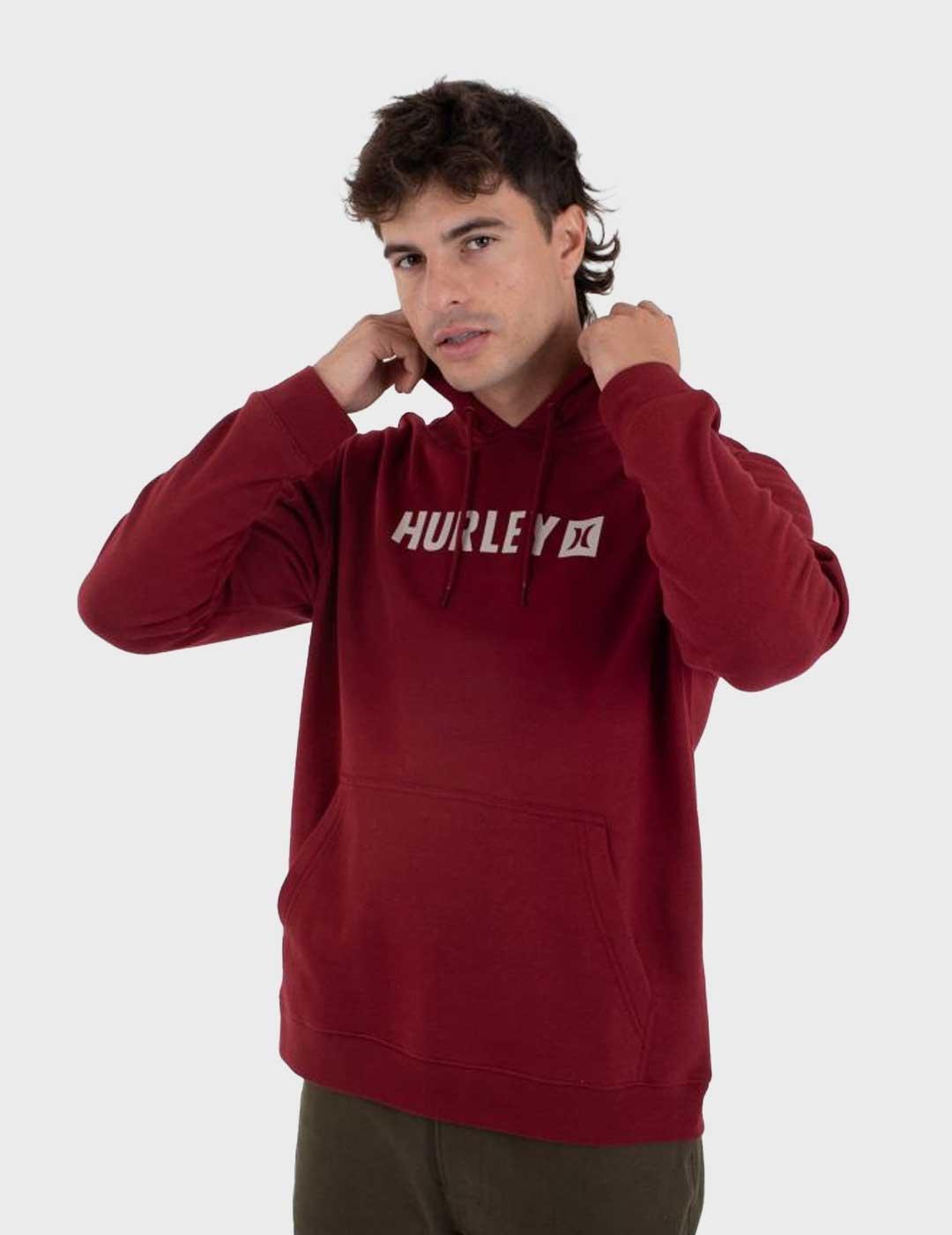 Hurley The Box sudadera granate para hombre