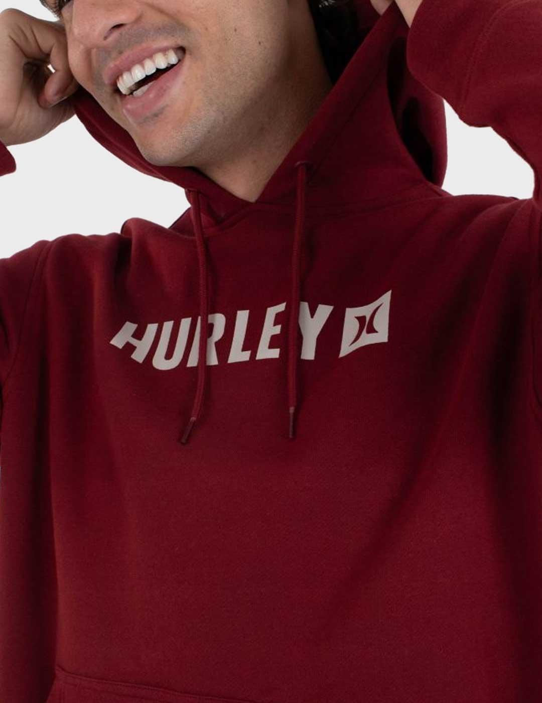 Hurley The Box sudadera granate para hombre