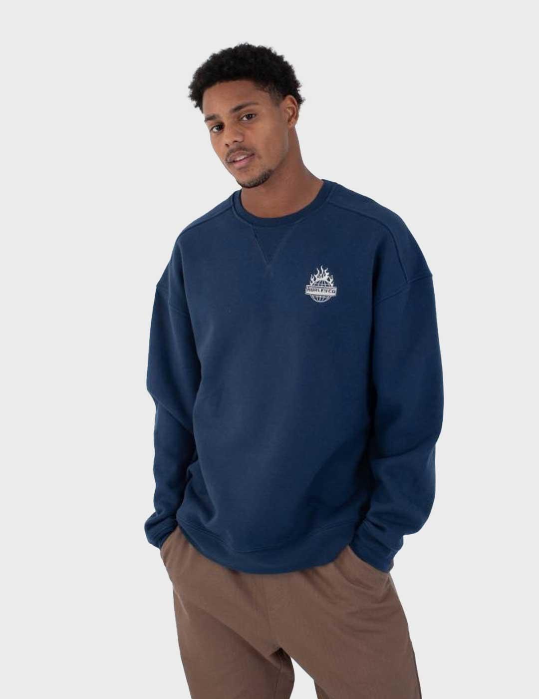 Hurley Ironcland sudadera azul marino para hombre