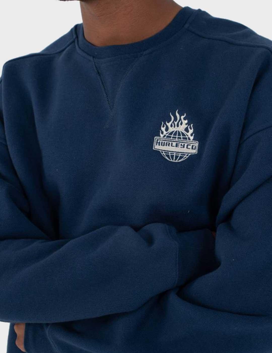 Hurley Ironcland sudadera azul marino para hombre