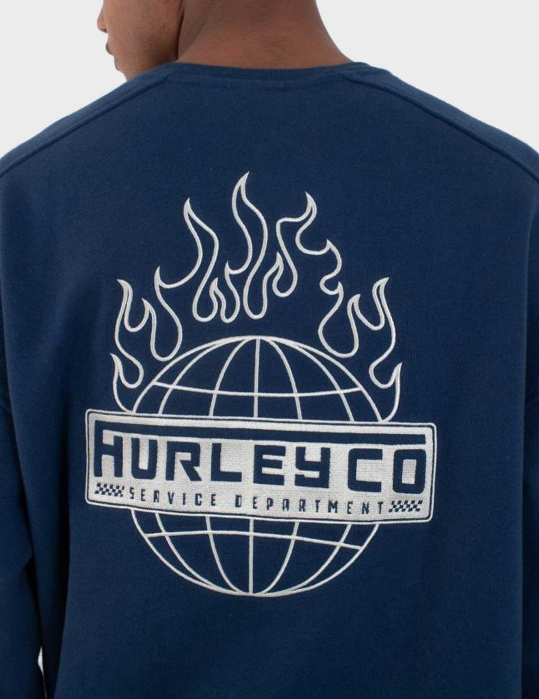 Hurley Ironcland sudadera azul marino para hombre