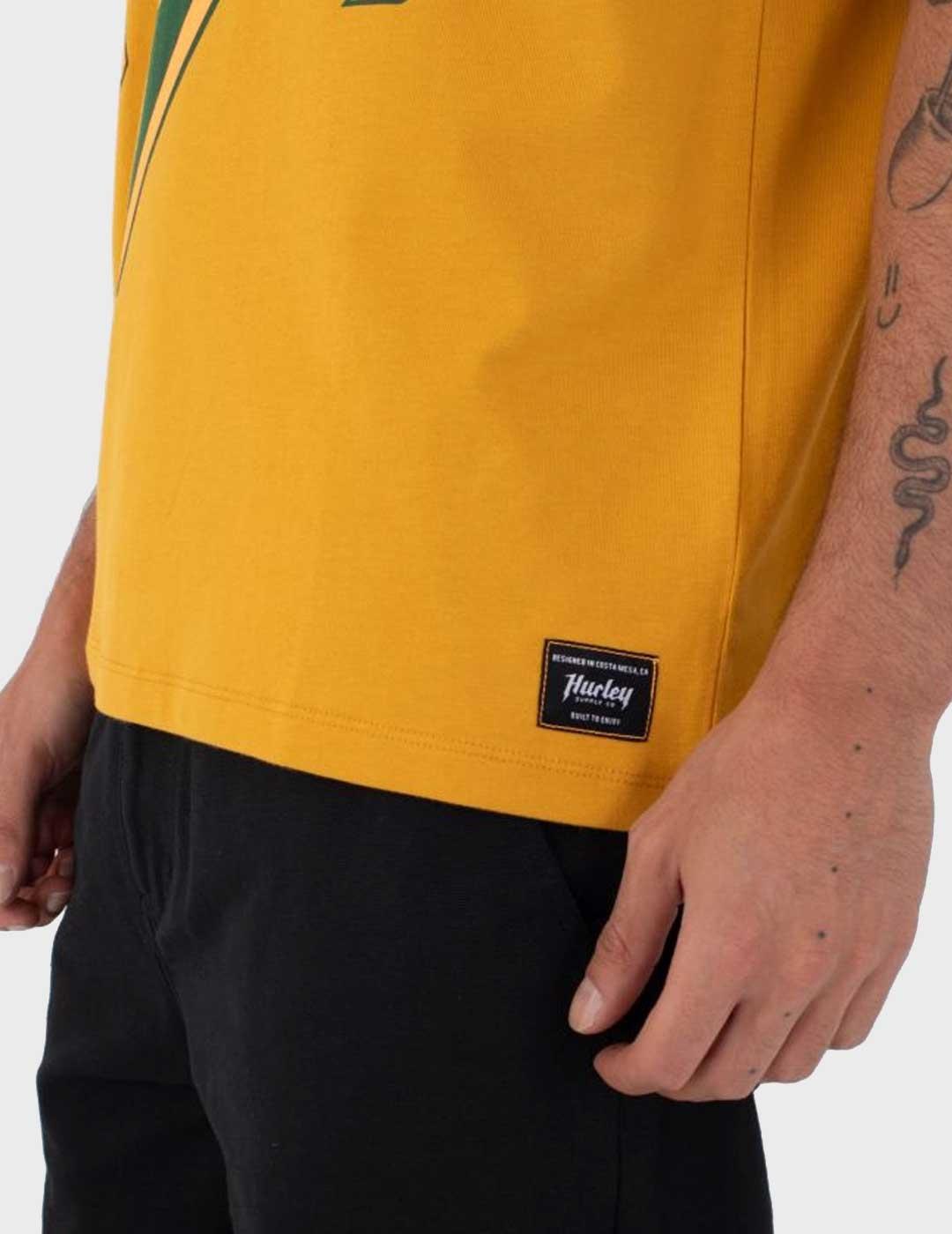 Hurley Bolt camiseta amarilla para hombre
