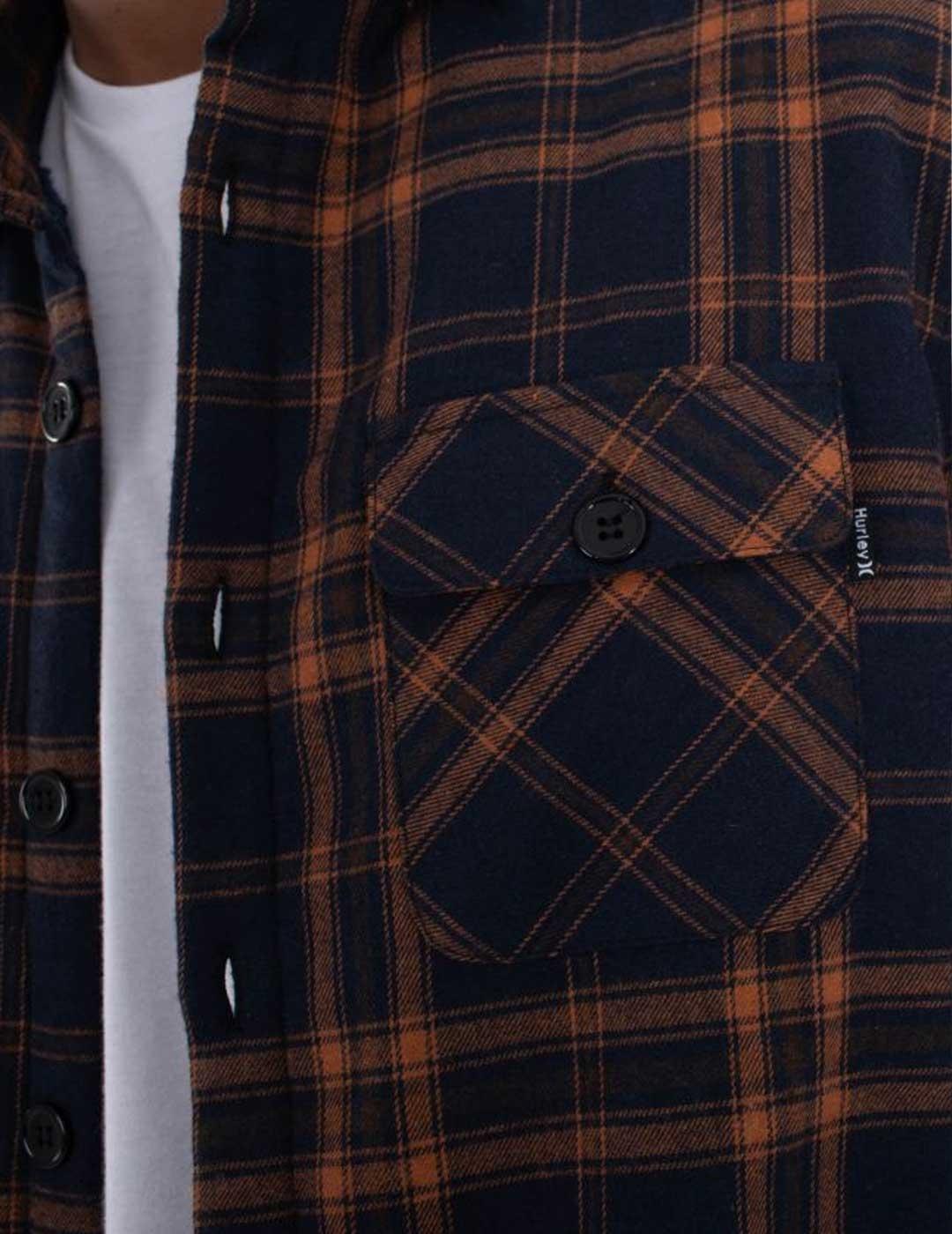 Hurley Axe Sherpa camisa azul marino para hombre