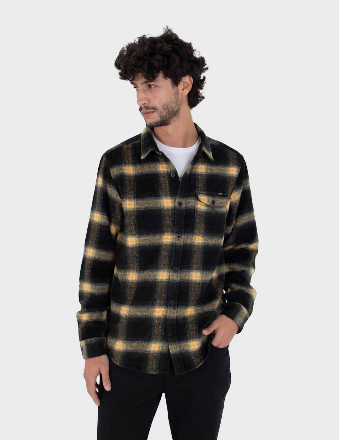 Hurley Portland Heavyweight camisa negra para hombre