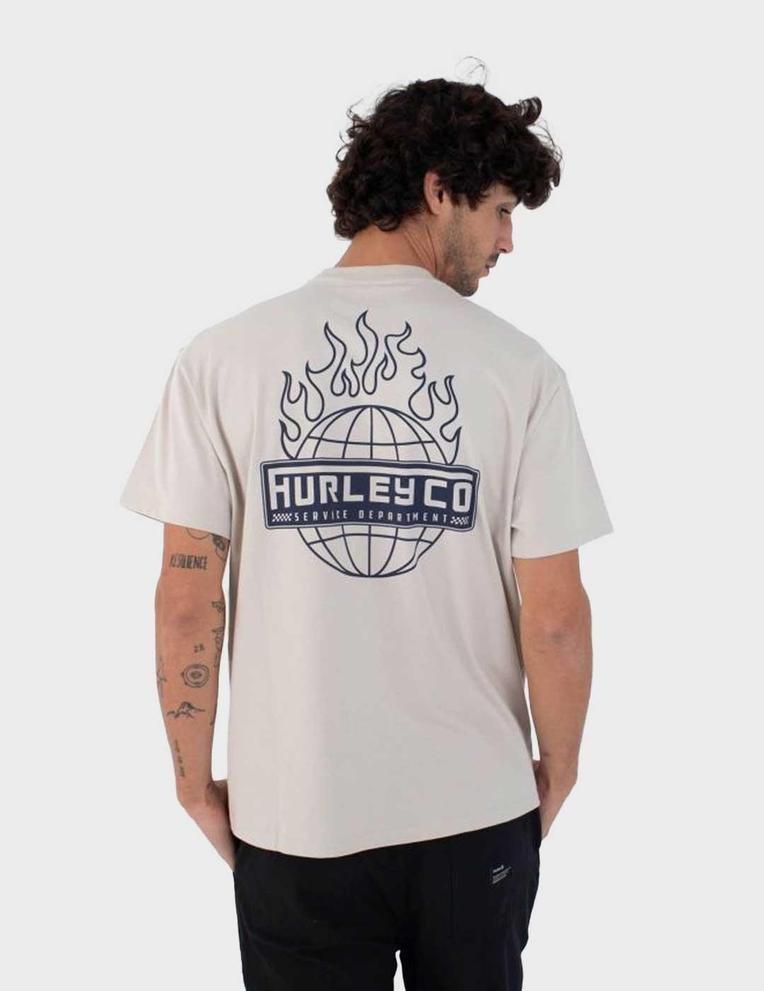 Hurley Global Fire camiseta beige para hombre
