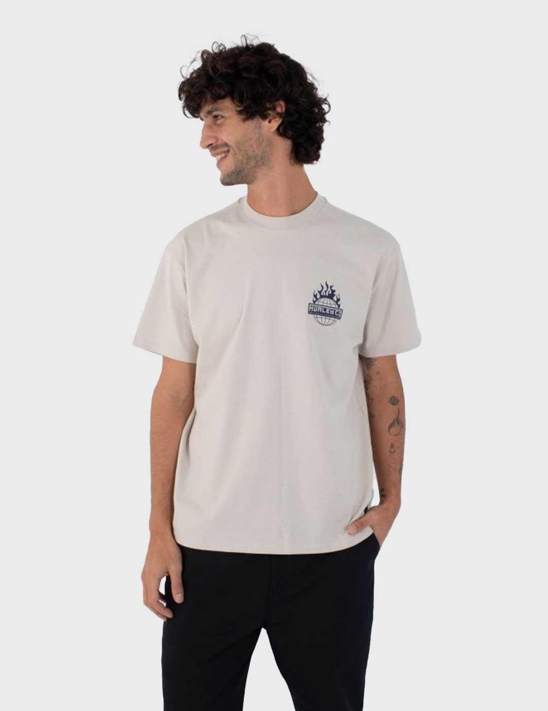 Hurley Global Fire camiseta beige para hombre