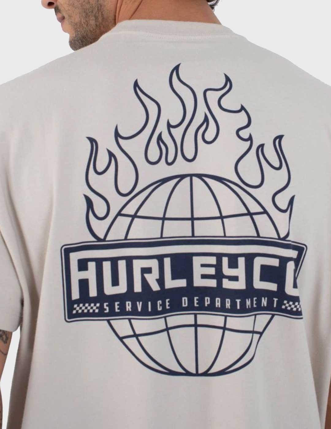 Hurley Global Fire camiseta beige para hombre