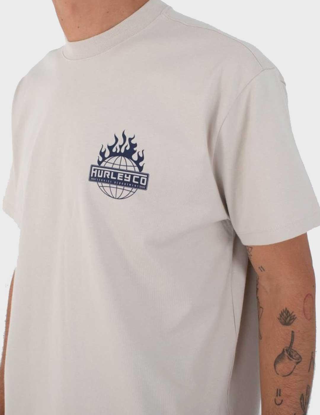 Hurley Global Fire camiseta beige para hombre