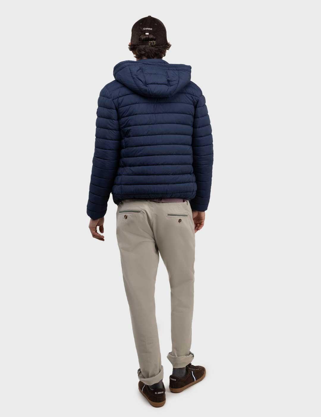 El Ganso chaqueta azul marino acolchada para hombre