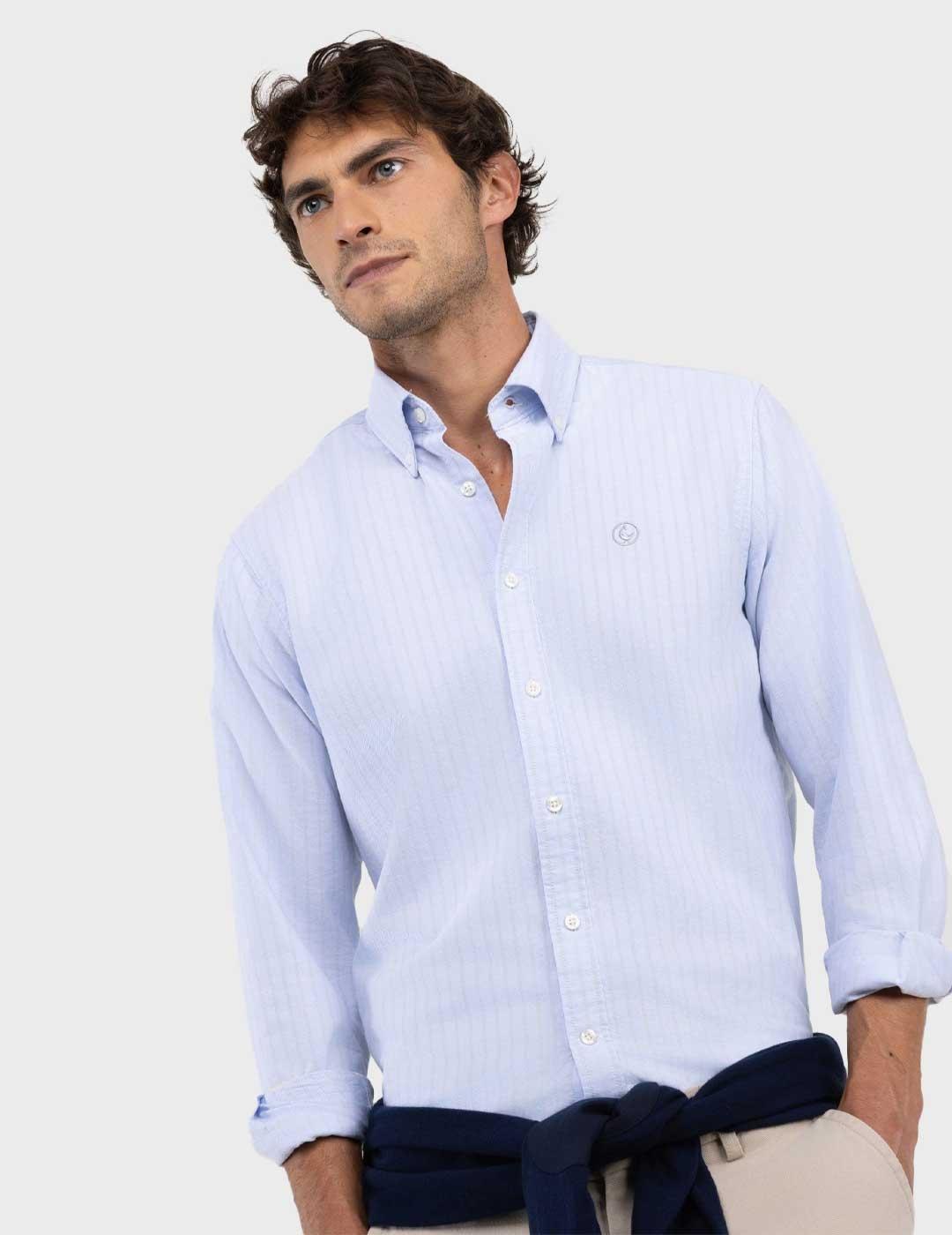 El Ganso Butcher Oxford camisa azul para hombre