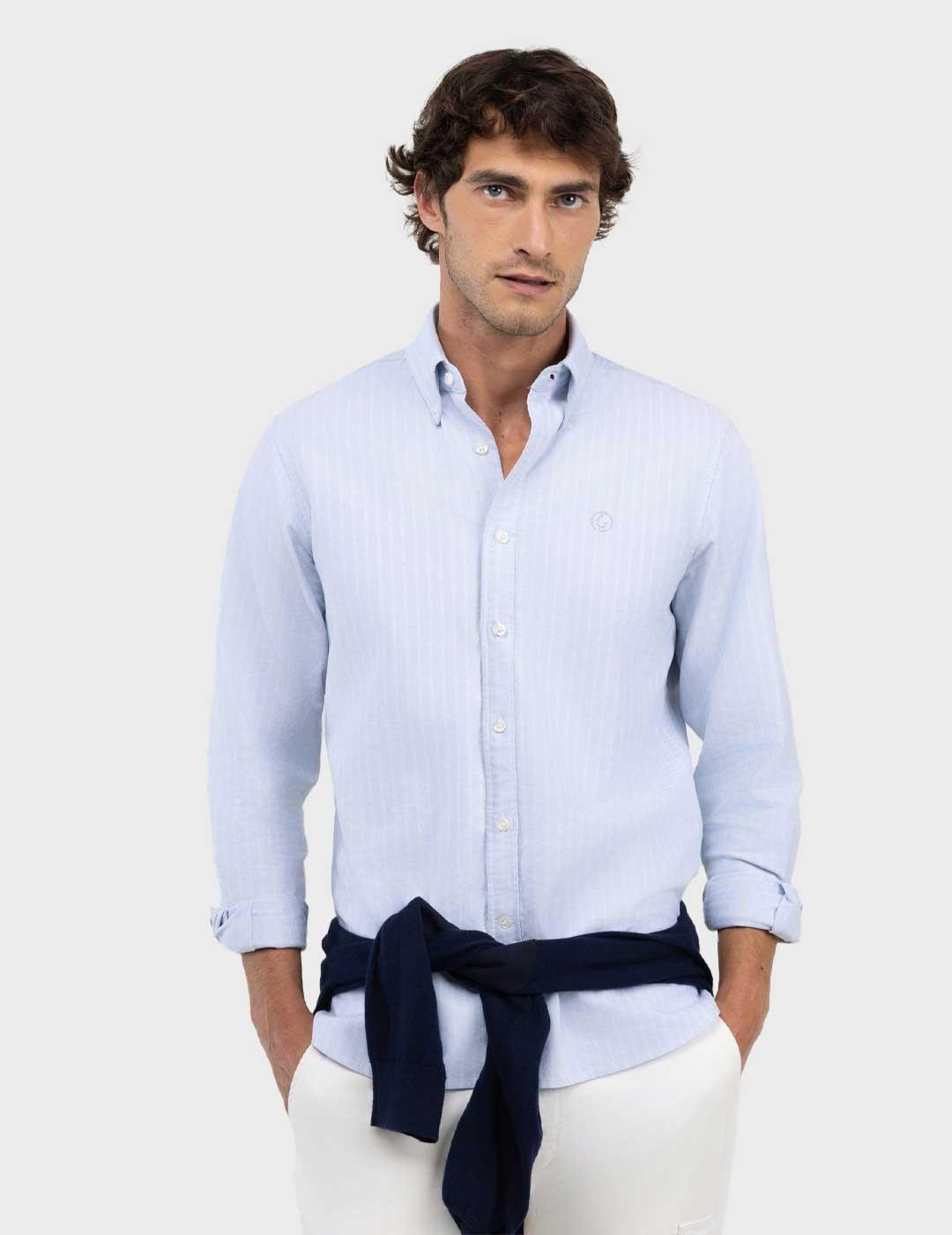 El Ganso Butcher Oxford camisa verde para hombre