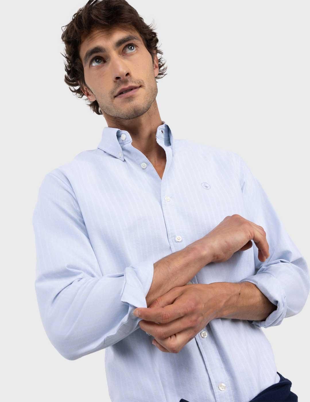El Ganso Butcher Oxford camisa verde para hombre