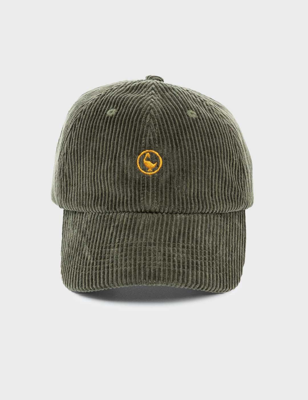 El Ganso gorra verde de pana para hombre