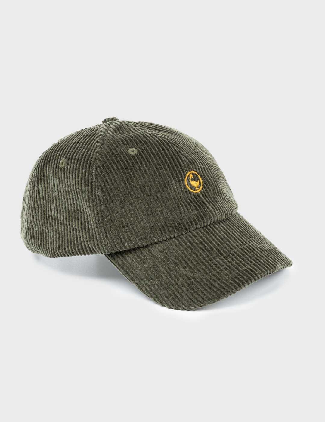 El Ganso gorra verde de pana para hombre