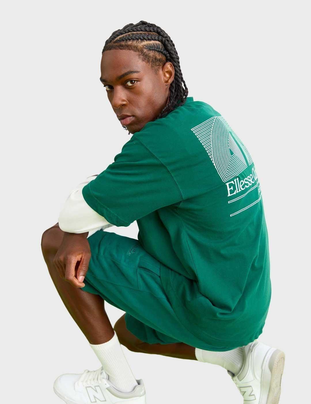 Ellesse Club Di Corsa camiseta verde para hombre