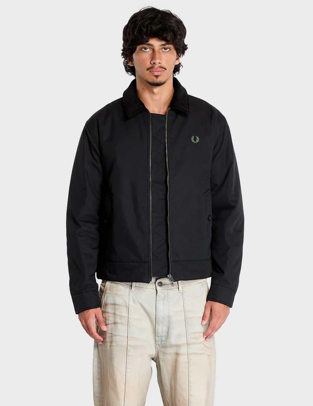 Fred Perry The Caban chaqueta negra para hombre