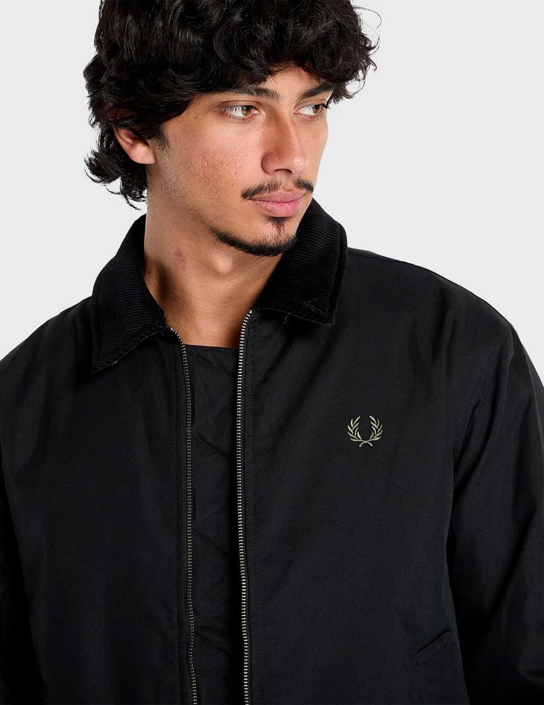 Fred Perry The Caban chaqueta negra para hombre