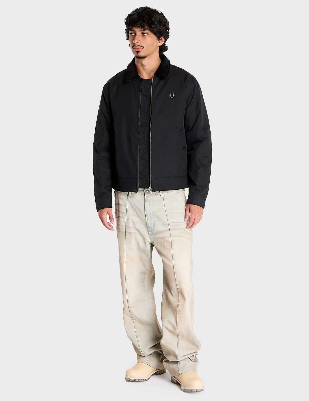 Fred Perry The Caban chaqueta negra para hombre