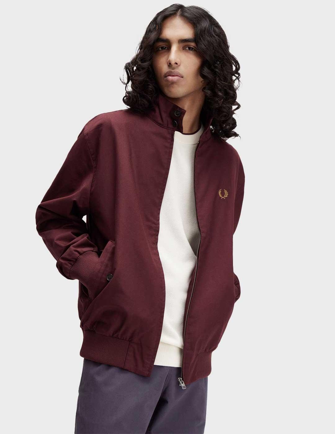 Fred Perry Harrington chaqueta granate para hombre
