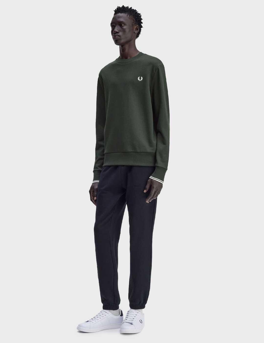 Fred Perry sudadera verde para hombre