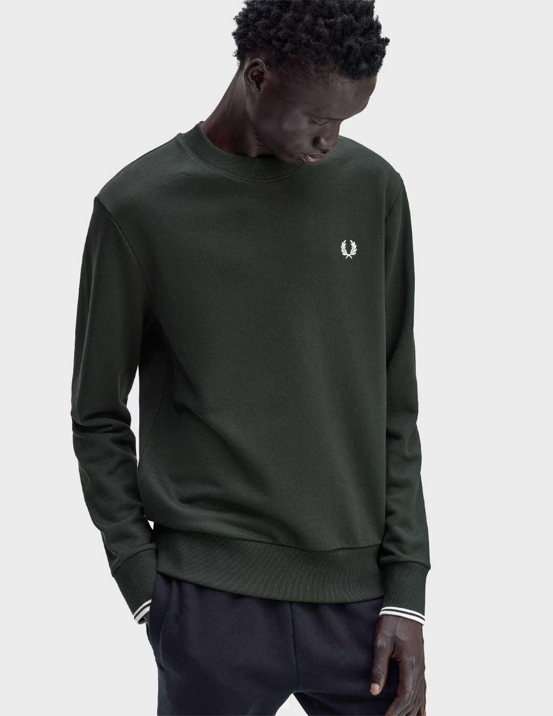 Fred Perry sudadera verde para hombre