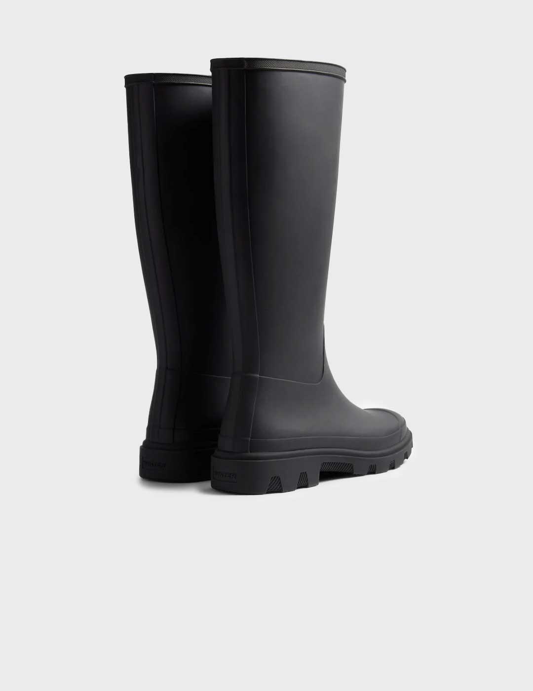Hunter Downpour Tall bota negra impermeable para mujer