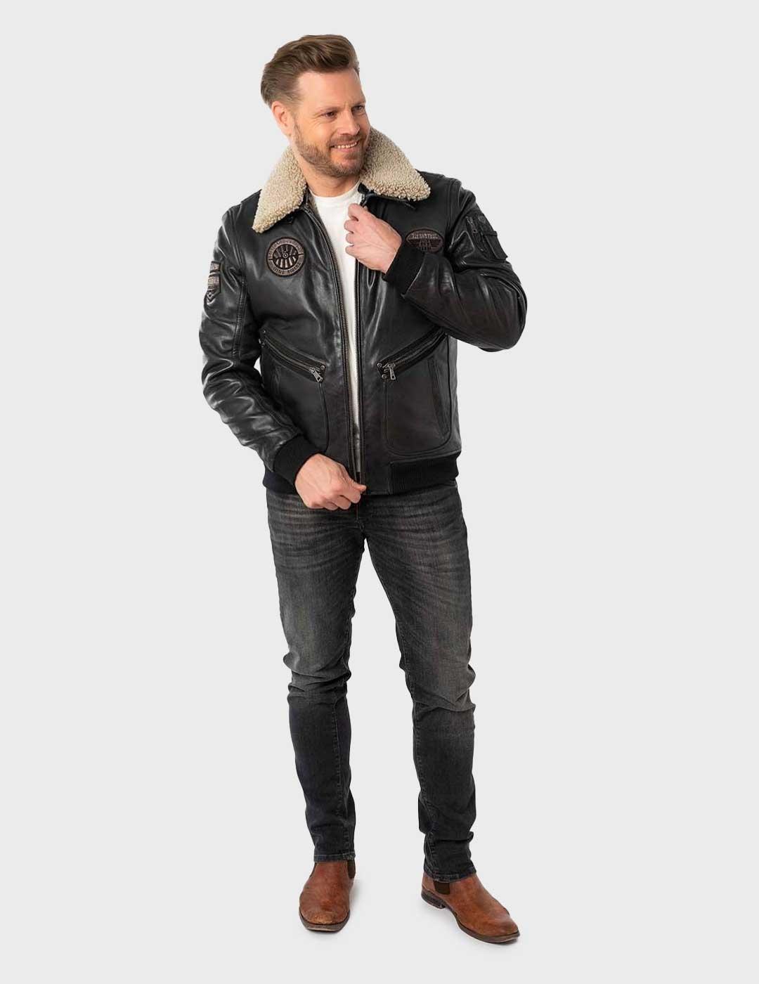 Gipsy Starpilot chaqueta negra para hombre