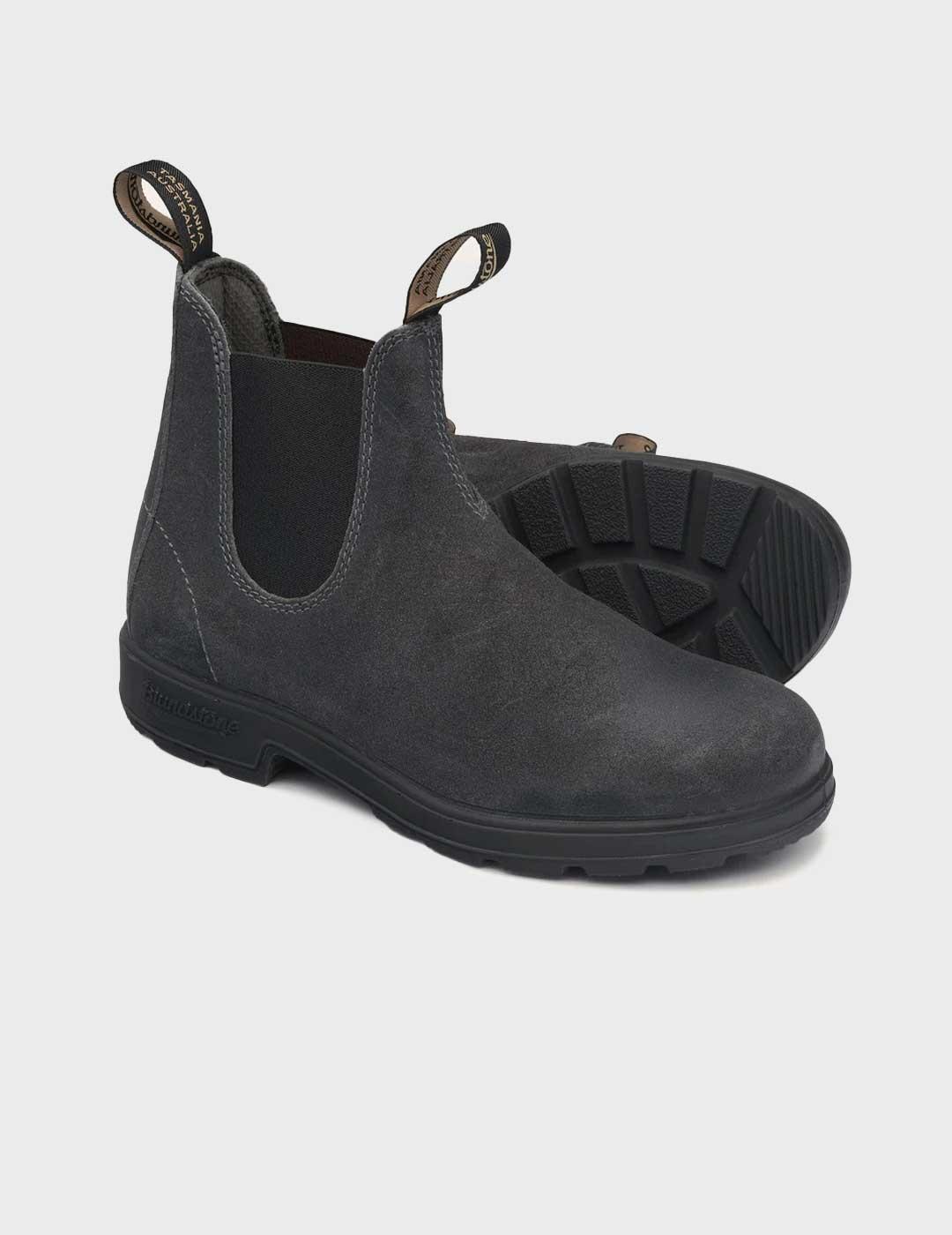 Blundstone 1910 Steal Grey Waxed Suede bota gris para mujer