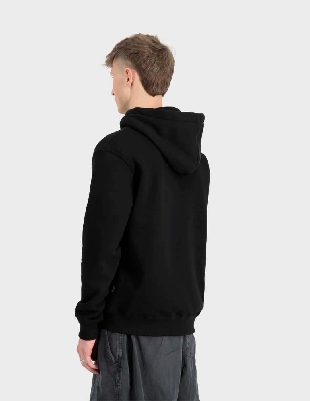 Alpha Basic sudadera negra para hombre