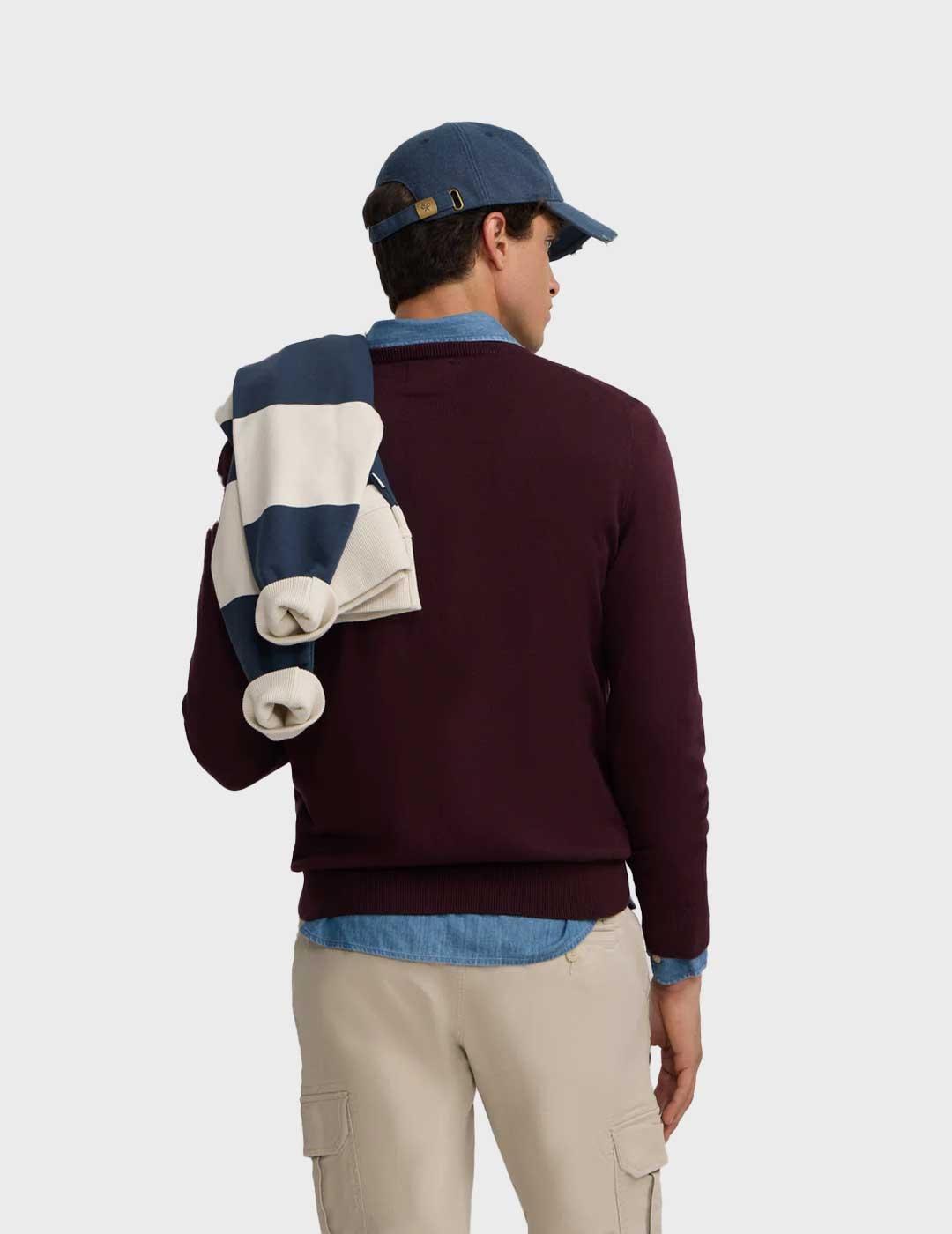 Silbon jersey granate cuello redondo para hombre