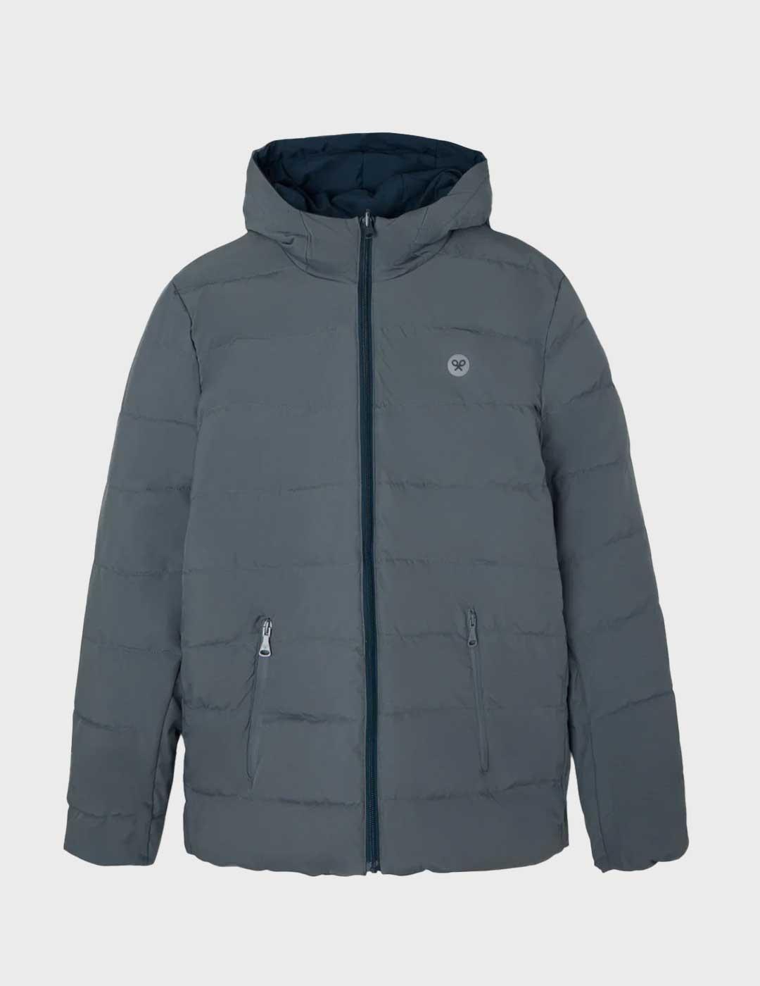 Silbon abrigo gris y azul marino reversible para hombre