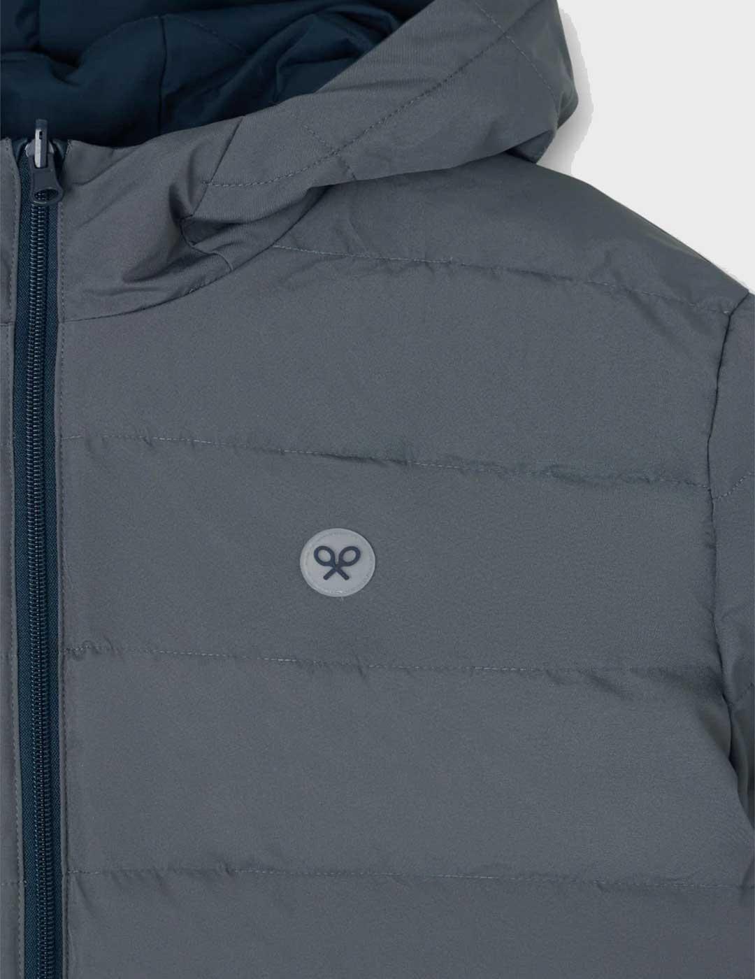 Silbon abrigo gris y azul marino reversible para hombre